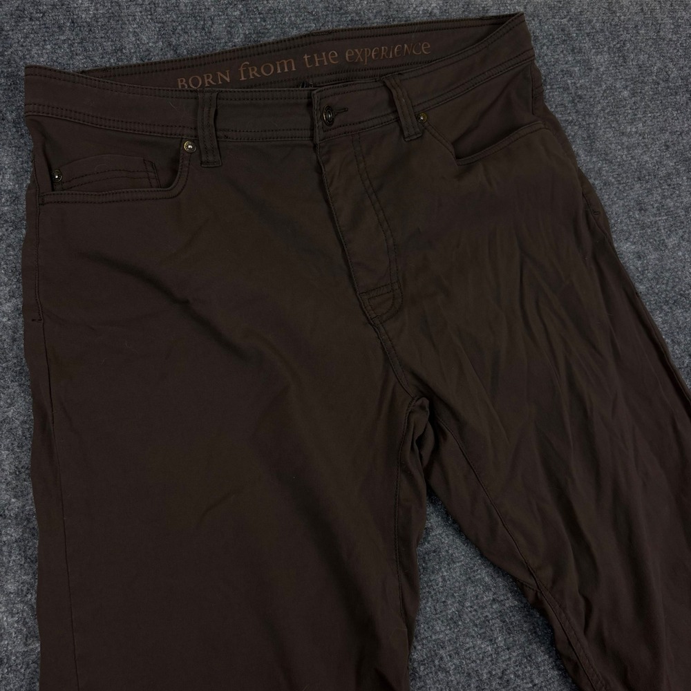 Prana Brion Slim Fit Pants Mens 36x30 Brown Stretch Hiking Outdoor RN124977